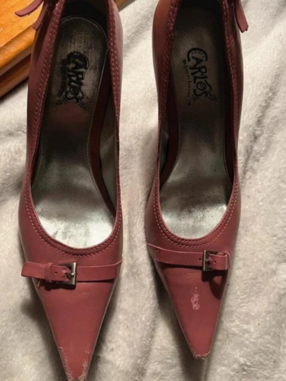 Carlos Pointed Toe Pink Heels